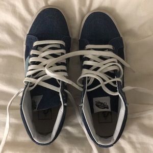 Vans Madewell collab denim high top sneakers!